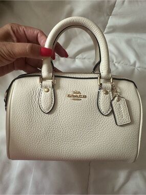 Coach Chalk Pebbled Leather mini Rowan
